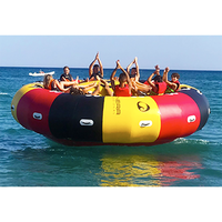 Bouées gonflables amusantes et folles en PVC pour sports nautiques, avec couleur personnalisable, comprenant une pompe à air et un kit de réparation pour 6 personnes