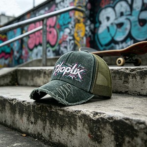 Gorras de Golf de 5 Paneles con Parche de Goma Personalizado, Gorras Trucker Premium Bordadas con Cuerda, Gorras Snapback de Poliéster Impermeables para Hombre - Product Image 1