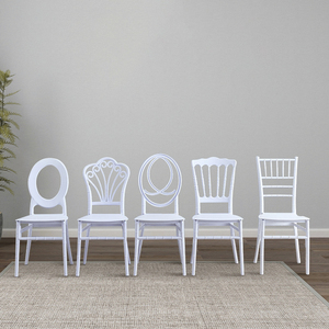 Chaises Chiavari empilables en plastique PP, style ferme, pour hôtel, salle à manger, extérieur, portables, pour événements, <span class=keywords><strong>location</strong></span>, mobilier de réception, chaise de salle à manger - Product Image 1