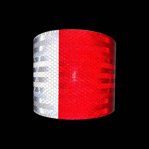 50M Miếng Dán Phản Quang Hình Tổ Ong PVC Băng Dán Phản Quang Phản Quang Nguy Hiểm Màu Đỏ Trắng Băng Dán Đánh Dấu Rõ Ràng - Product Image 6