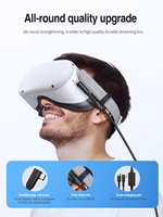 Câble USB C de 5 m avec amplification du signal pour Oculus Rift/Quest/Quest 2 VR/Link/Valve Index VR, Xbox One, imprimantes