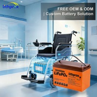 Batterie LiFePO4 prismatique 12V200AH pour aide à la mobilité, protection contre les surcharges, installation facile pour véhicule de mobilité, CE RoHS UL FCC