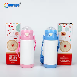 Garrafa Térmica Infantil Sublimada com Tampa de Vácuo e Copos Sippy Personalizados com Logo 350ml - Product Image 5