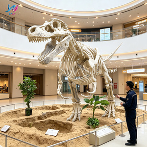 Tête de dinosaure sculptée en fibre de verre de haute qualité et durable, sculpture d'art pour musée, expositions de musée scientifique, vitrine - Product Image 1