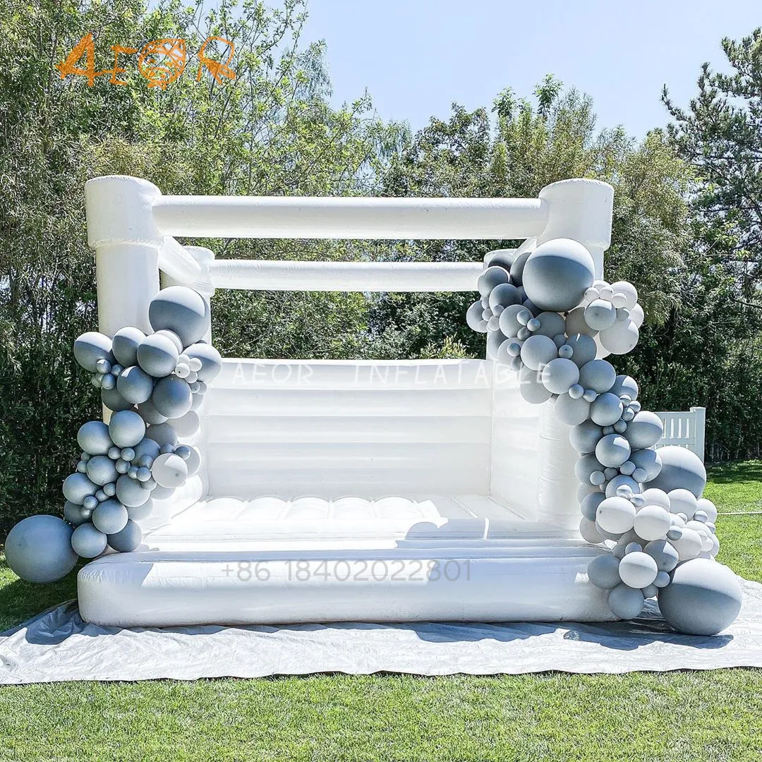 Giảm Giá Mạnh 2021 Tiệc Cưới Ngoài Trời Happy White Tiệc Cưới Inflatable WeddingJumping Bounce House Cho Tổ Chức Sự Kiện