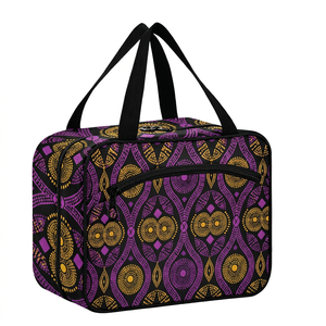 Multiple Pockets Boho Tribal Prints Custom Logo Makeup Cosmetic Bag Travel Organizer Hanging Hook Cosmetic Bags for Women - Product Image 1