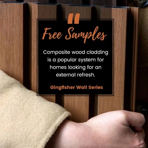 Sinh thái slat WPC tường ốp Panel không thấm nước bên ngoài Deco ý tưởng với rãnh tường louver thiết kế để sử dụng ngoài trời - Product Image 6