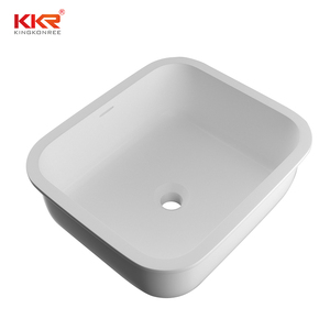 Meubles de salle de bain en acrylique à surface solide, lavabo d'angle <span class=keywords><strong>sous</strong></span>-monté blanc, éviers - Product Image 4