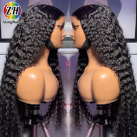 Perruques Lace Front en Cheveux Humains Brésiliens HD Transparentes 13x6 13x4, Densité 250 300, Ondulées Profondes, 30 40 Pouces, Pré-épilées, Bouclées Effet Eau