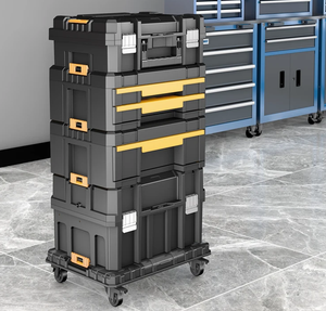 Système de rangement d'outils portable AIRAJ avec roues robustes, chariot à outils combiné, valises, boîte de rangement pour charpentier, boîte de rangement pour <span class=keywords><strong>voiture</strong></span>, boîte à outils - Product Image 1