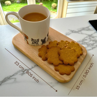 Plateau de service en bois personnalisé avec gravure de logo pour café, gâteaux, thé et biscuits