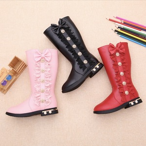 Mix Color Winter Children Little Girl Kids <b>High</b> Heels Thigh <b>High</b> Long Boots Shoes - Product Image 2