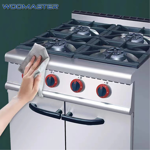 Poêle à gaz verticale à quatre yeux avec base d'armoire Cuisinière à gaz commerciale à 4 brûleurs avec armoire Cuisinière à gaz commerciale Combi - Product Image 4