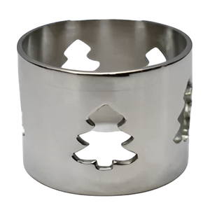 Silver <b>Christmas</b> <b>Tree</b> Napkin Ring Festive Stainless Steel <b>Table</b> Decor for Holiday Parties Weddings & Seasonal Dining - Product Image 3