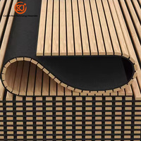 Panneau mural acoustique à lamelles incurvées, flexible, flexible, flexible et flexible, pliable, en bois et en PET