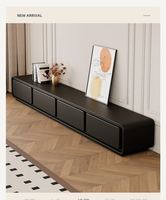 Ensemble de meubles de salon de luxe moderne avec meuble TV réglable en bois, console centrale et table basse