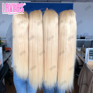 250 densidad 13X6 HD peluca Frontal de encaje, 100% pelucas de pelo crudo sin procesar cutículas alineadas, pelucas rubias europeas 613 prearrancadas - Product Image 6