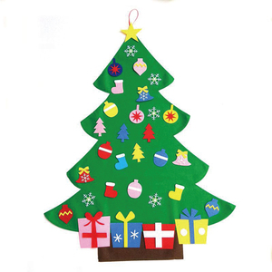 Feutre de <span class=keywords><strong>sapin</strong></span> de Noël avec colle verte peut être <span class=keywords><strong>accroché</strong></span> à la décoration murale feutre de décoration de Noël de salon - Product Image 6
