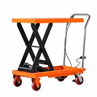 Chariot de levage manuel à ciseaux hydraulique, capacité 350 kg, hauteur de levage 1,3 m, certifié CE ISO9001, vente en gros d'usine, OEM ODM