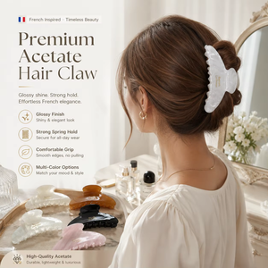 <span class=keywords><strong>Pince</strong></span> à <span class=keywords><strong>Cheveux</strong></span> Ume Personnalisable avec LOGO – Grande <span class=keywords><strong>Pince</strong></span> Griffe Élégante Vintage en Acétate pour <span class=keywords><strong>Femme</strong></span> 11CM – Accessoire <span class=keywords><strong>Cheveux</strong></span> Quotidien et de Fête - Product Image 2