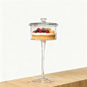 Kubah Kaca Bentuk Kerucut Alas Kaca Ramah Lingkungan Penjaga Kesegaran Buatan Tangan untuk Kue Pernikahan Pesta Ulang Tahun <span class=keywords><strong>Dessert</strong></span> - Product Image 3