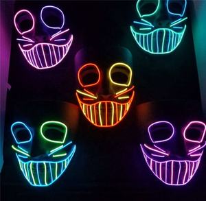 2019 Halloween Partei Liefert Beliebte LED Neon Glow In The Dark Leuchtende Maske - Product Image 1