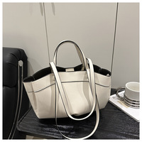 Ensemble 2 en 1 de Sacs Cabas en Cuir PU Grande Capacité pour Femmes, Sacs à Main de Luxe Designer pour Dames, Idéaux pour le Travail