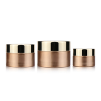 De luxe 20ml 30ml 50ml 60ml 80ml 100ml 120ml 150ml Brun Cylindre Cosmétique Ensemble Verre Pot de Crème Cosmétique Contenant