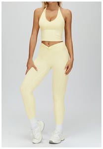 Ensemble 7 pièces de leggings et shorts de sport pour femmes, couleur unie, respirant, avec short de yoga plissé moulant, pour le tennis, la course en extérieur et le fitness, taille haute - Product Image 3