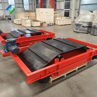 Séparateur à bande transporteuse 380V, séparateur magnétique suspendu à bande croisée autonettoyant pour les usines de traitement des matériaux recyclés
