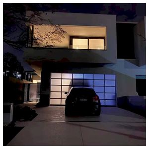 <span class=keywords><strong>Porte</strong></span> <span class=keywords><strong>de</strong></span> <span class=keywords><strong>garage</strong></span> sectionnelle motorisée à double battant en acier inoxydable antivol noir avec isolation résidentielle - Product Image 4