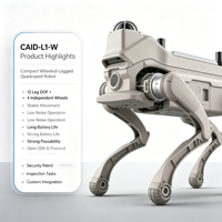 Robot quadrupède L1 EDU avec caméra de profondeur LiDAR pour la cartographie et la navigation, 43,2 V 3500 W, pour la recherche académique et l'équipe d'enseignement de la robotique ZY