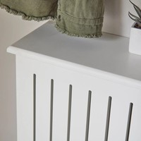 Meuble cache-radiateur en MDF de haute qualité, blanc neige, multifonctionnel, pour salon, mobilier de maison, montage facile, design moderne