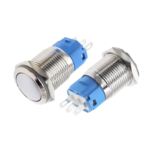 YUHE YH-JSR16 16MM Stainless Steel Flat Head Button Industrial Control Silver Color IP65 Rated 220V - Product Image 4