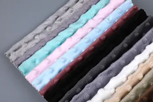 Minky cobertor para bebê, venda no atacado de tecido de veludo com estampa de qualidade dty