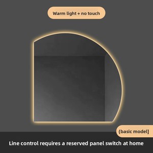 Baño inteligente semicircular, lavabo luminoso <span class=keywords><strong>de</strong></span> forma especial, salón <span class=keywords><strong>de</strong></span> maquillaje montado en la <span class=keywords><strong>pared</strong></span>, <span class=keywords><strong>espejo</strong></span> Led <span class=keywords><strong>con</strong></span> <span class=keywords><strong>luz</strong></span> Led - Product Image 4