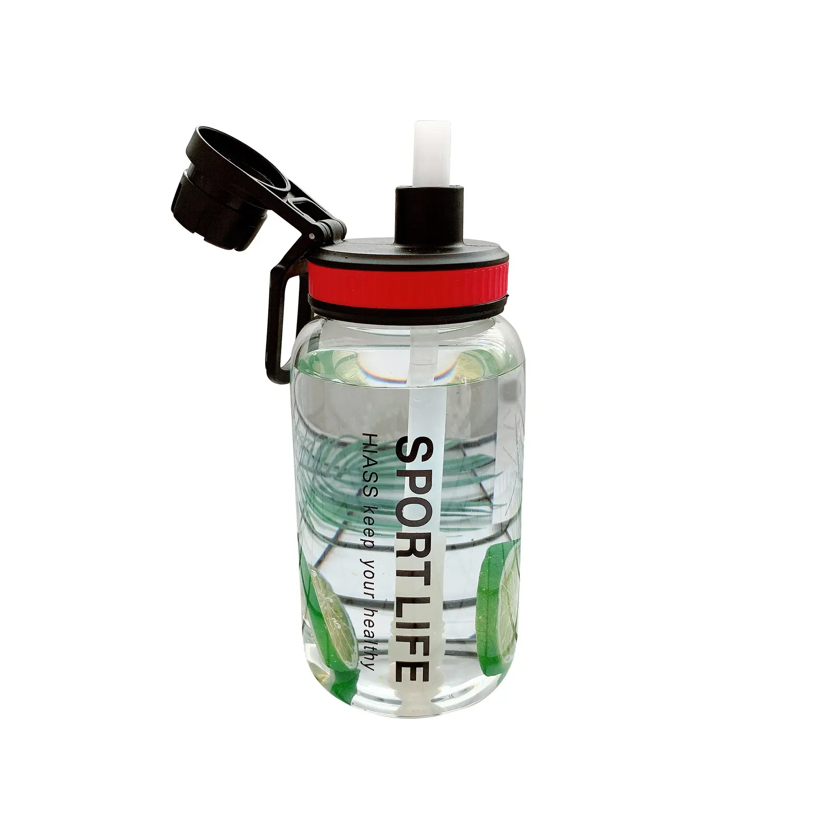 زجاجة مياه عالية الجودة صديقة للبيئة قابلة لإعادة الاستخدام زجاجة ماء بغطاء بلاستيكي للبيع بالجملة
