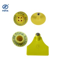 Nouvelles Étiquettes Auriculaires Électroniques pour Animaux de Haute Qualité OEM ET957 134.2kHz avec Puce TPU, pour Porcs, Vaches, Moutons, Portée de Lecture 10cm, -20~80°C, ICar, Garantie 1 An