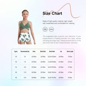 5-14 filles 3 pièces Bikini maillot de bain hauts avec bas et shorts ensembles maillots de bain pour leçons de natation vacances bain <span class=keywords><strong>Hawaii</strong></span> - Product Image 6