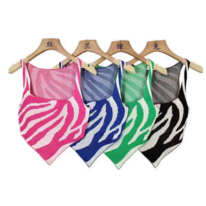 Canottiera interna corta lavorata a maglia con stampa zebrata <span class=keywords><strong>retrò</strong></span> alla moda <span class=keywords><strong>abbigliamento</strong></span> da <span class=keywords><strong>donna</strong></span> - Product Image 5