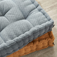 Coussin de sol carré tatami pour méditation en plein air, fait main, couleur personnalisable, avec capitonnage
