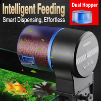 Distributeur automatique de nourriture pour poissons d'aquarium intelligent Wi-Fi avec minuterie pour Koi et poissons rouges, pour aquarium de bureau