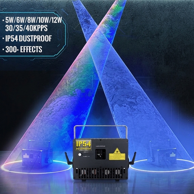 Fast Response 12w Programmable Rgb Animation Effects Disco Party Laser Light Show