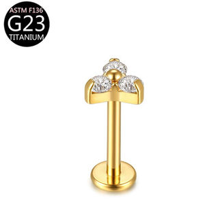 <span class=keywords><strong>Piercing</strong></span> d'oreille en titane G23 à trois griffes avec zircon, différentes tailles, spirale, simple et <span class=keywords><strong>brillant</strong></span>, pour lèvre, <span class=keywords><strong>nez</strong></span>, pour filles - Product Image 3