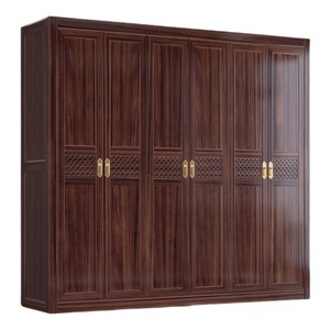 Armoire en bois massif de style chinois Dazhang Jiaju, en bois d'ébène, avec portes à charnières, grande capacité, armoire de rangement pour chambre à coucher - Product Image 5