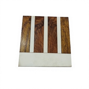 Best Selling Eco-Friendly Minimalist Square Mango Wood & Bark Coasters Quality Handicraft Tea Coffee <b>Mats</b>/Pad Kitchen Table - Product Image 1