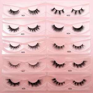 Pestañas de visón 3D gruesas hechas a mano, tira completa, sin crueldad, maquillaje, M56 - Product Image 5