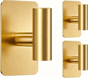 Selbstklebende Handtuchhaken für die Badewanne, Wandhaken ohne Beschädigung, <span class=keywords><strong>Command</strong></span> Hooks, Hochleistungs-Schlüsselhalter, Wandmontage ohne Bohren - Product Image 1