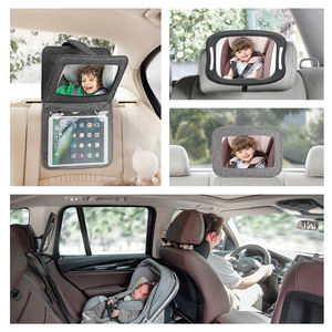 Rétroviseur de voiture pour bébé résistant aux chocs et aux chocs avec veilleuse LED souple Rétroviseurs de siège de voiture orientés vers l'arrière à rotation de 360 ° pour bébé - Product Image 4