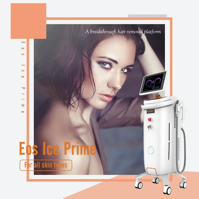 EOS GLACE Portable Laser Hair Remover 2022 755 808 1064nm Triple Longueurs D'onde Diode Laser Épilation Prix de La Machine